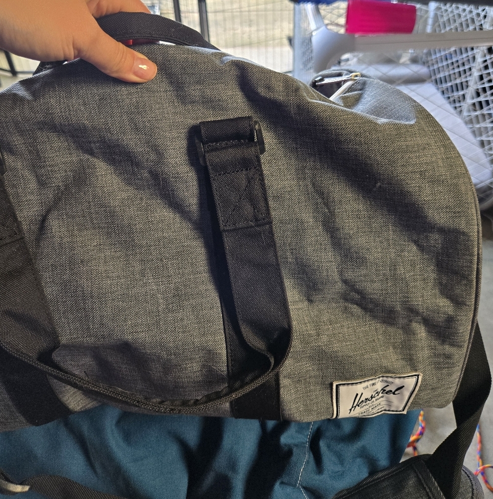 Herschel Supply Company Gray and Black Duffel Bag